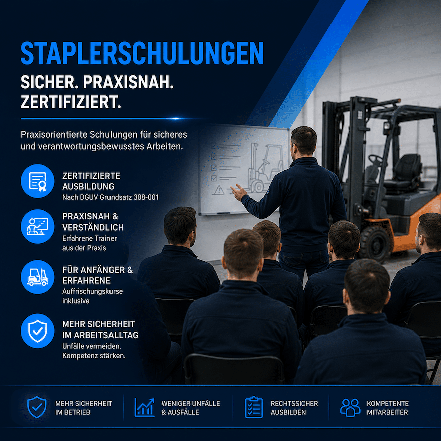 Forklift service tissen Staplerschulung, Staplerschein und jährliche Unterweisung